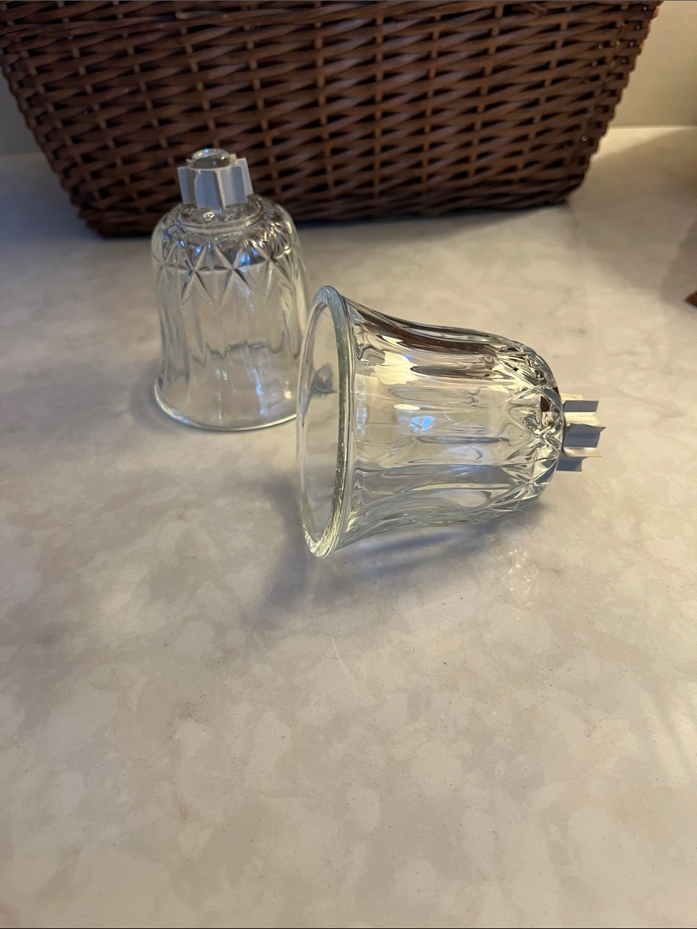 VTG  peg votive cups Home Interiors  pressed Glass